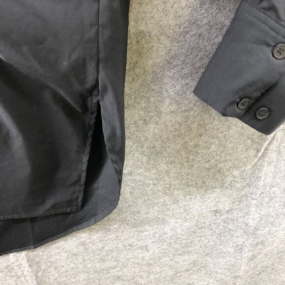 Carbon 38 Oversized Button Up Shirt Womens M Black Long Sleeve Stretch Cotton - Picture 11 of 11